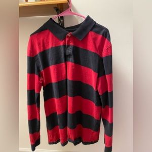 Mens xl at Johns bay polo stripped long sleeve shirt.